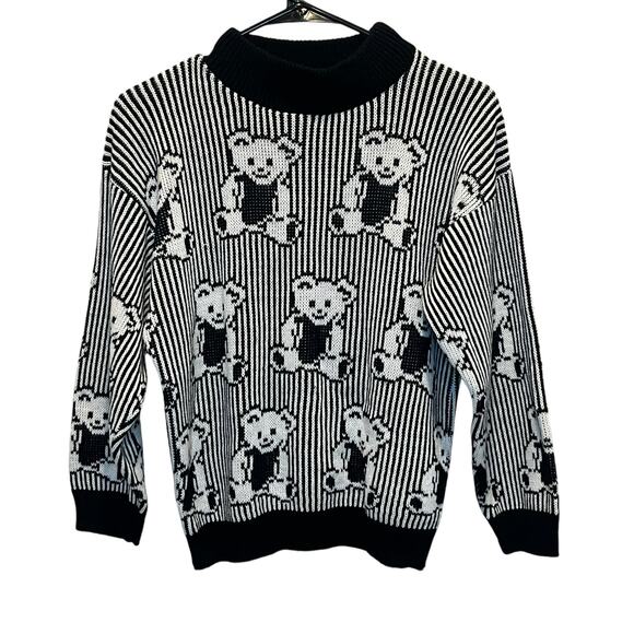 Vintage Sweaters - Vintage Adele Knitwear Teddy Bear Sweater Size S